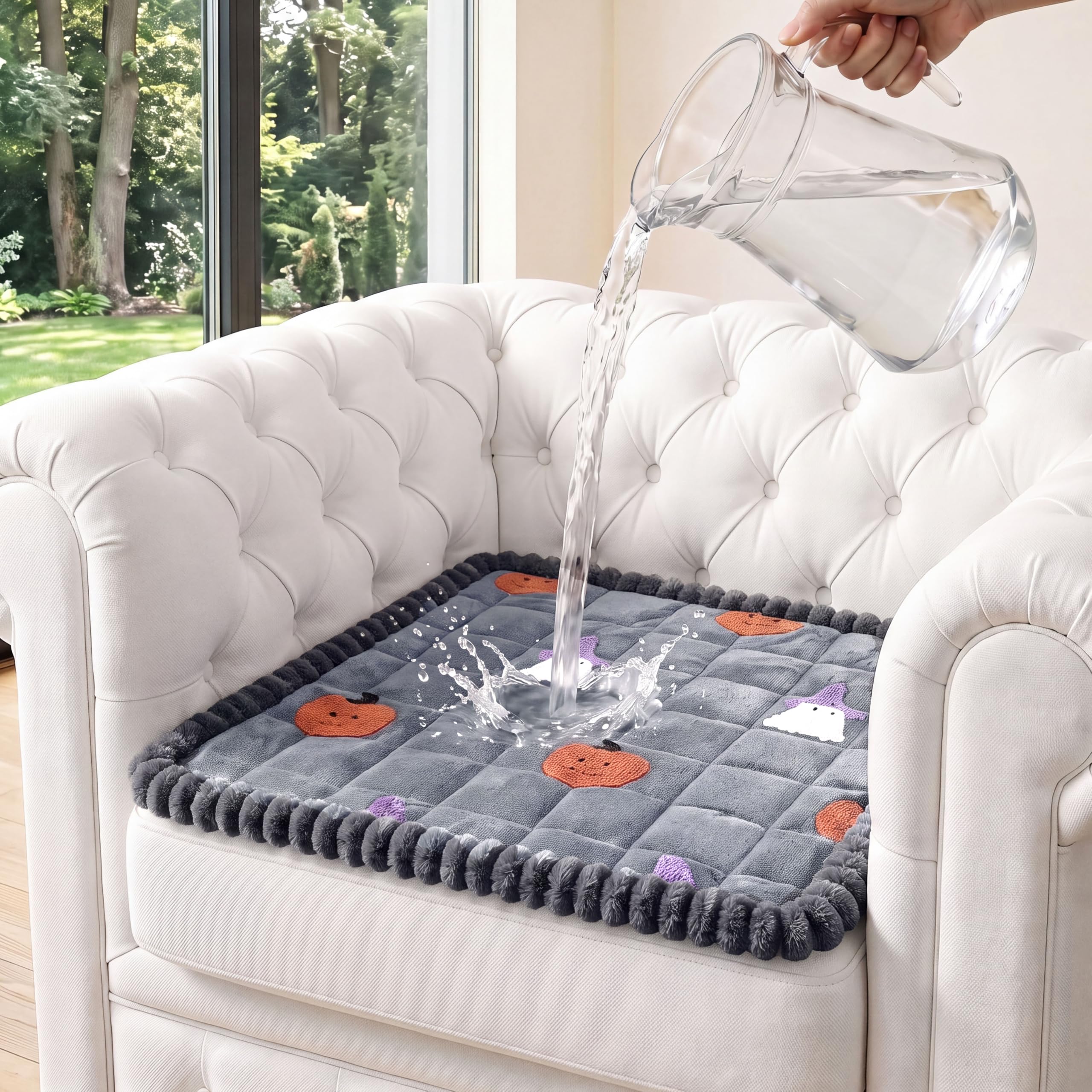 Waterproof Dog Couch Cover, Washable Non Slip Sofa Protector, Dark Gray