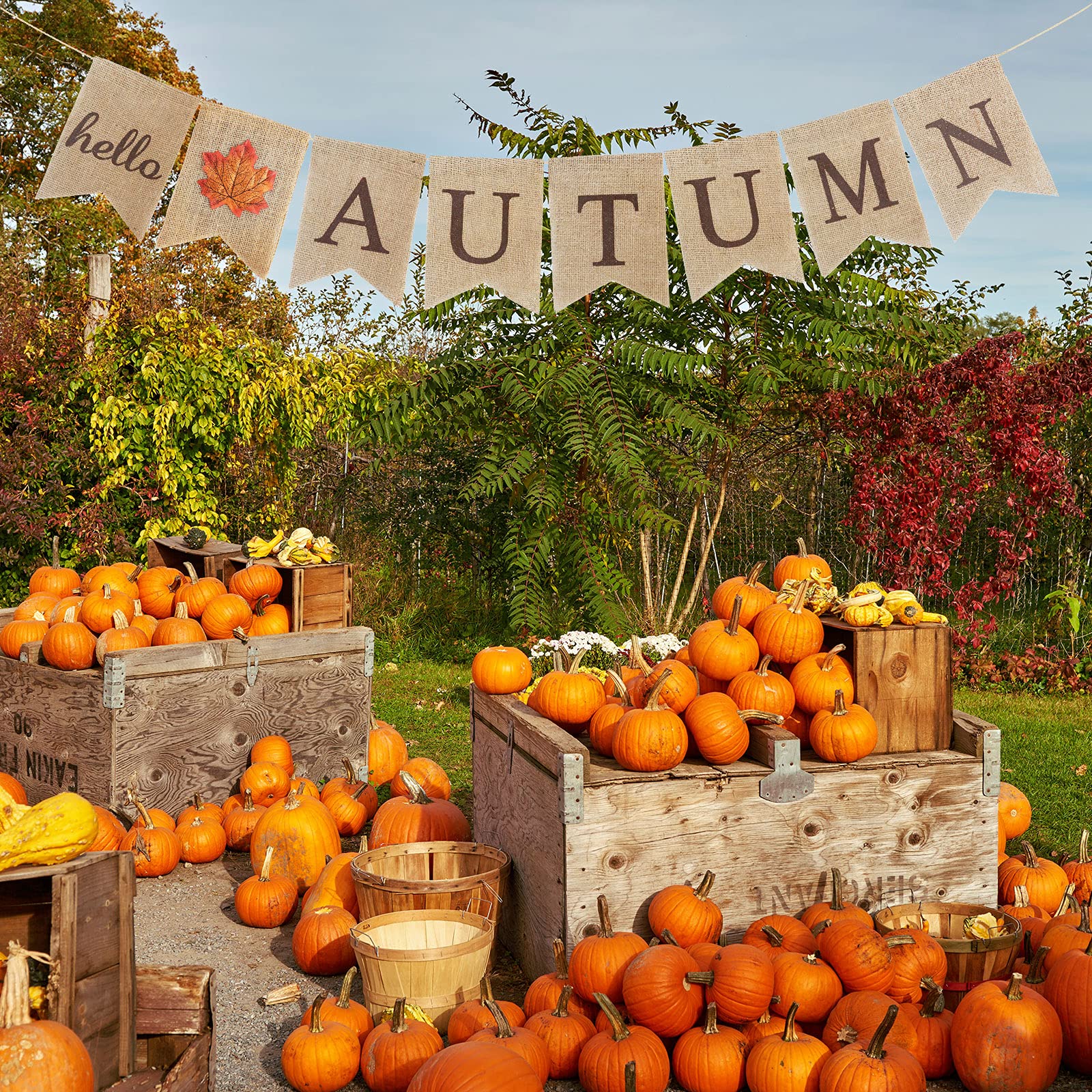 Halloween Sackleinen Banner 'Süßes Oder Leckereien' - 2,8 M, Für Kamin & Wanddeko