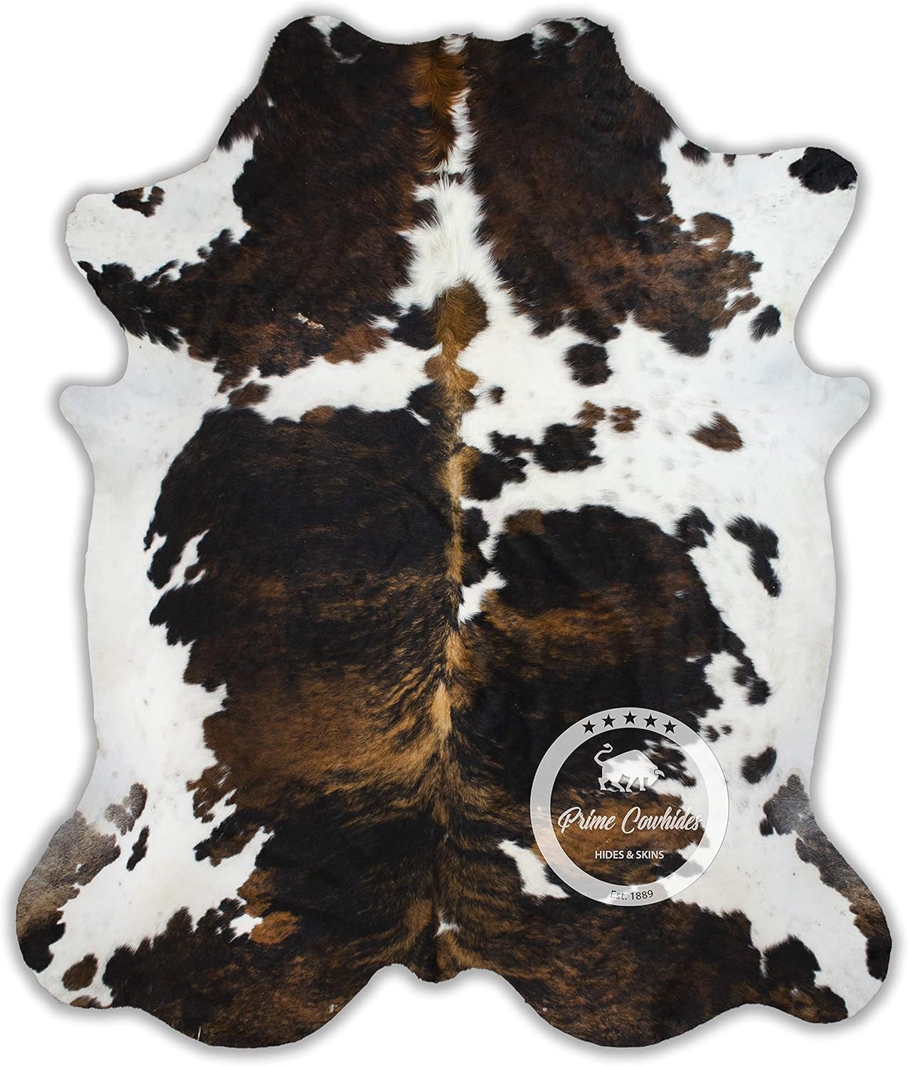 Prime Cowhides Cowhide Rug Tricolor Authentic Hair on