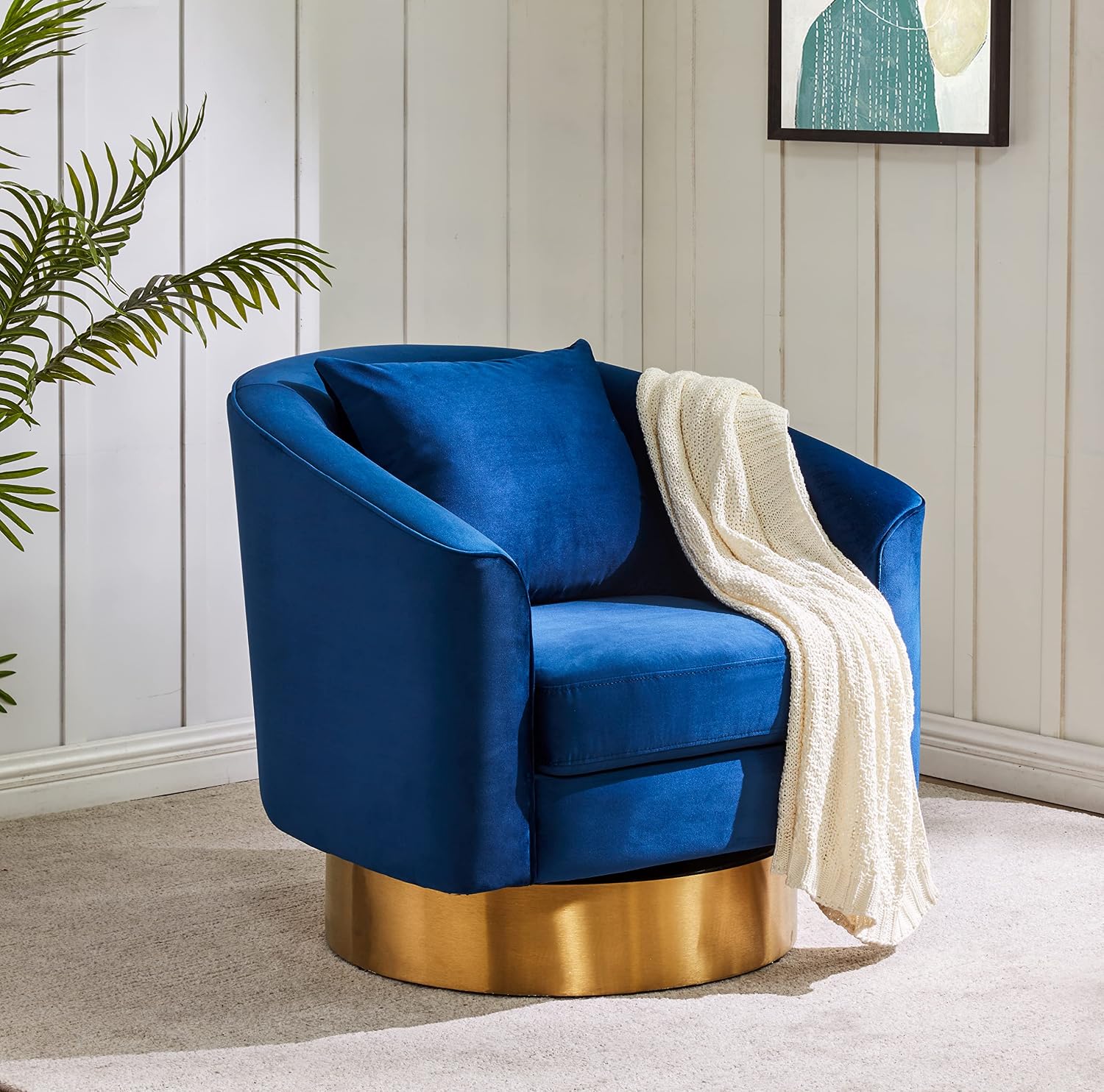 SAFAVIEH Couture Joaquin Swivel Barrel Chair