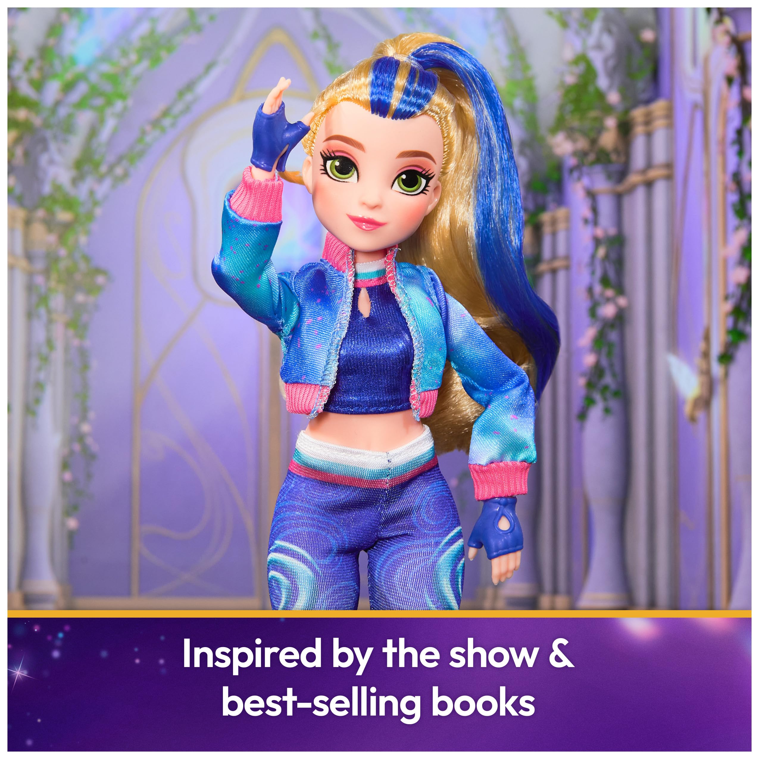 Unicorn Academy Bambola Isabel – La bambola originale della popolare serie Netflix, 24 cm, con capelli veri, vestiti e accessori rimovibili, per bambini dai 4 anni in su