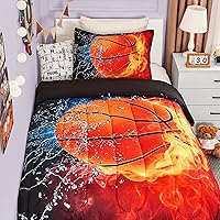 Vista 47 de Andency 3D Baseball Comforter Full (79x90 Inch), 3 Pieces(1 Baseball Comforter, 2 Pillowcases) Microfiber Sport Bedding Set for Boys Kids Teens