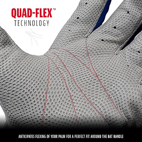 Miniatura 91 de Franklin Sports MLB - Guantes de bateo de béisbol CFX Pro para adultos + jóvenes, béisbol + sóftbol, varios tamaños + colores Negro/Negro