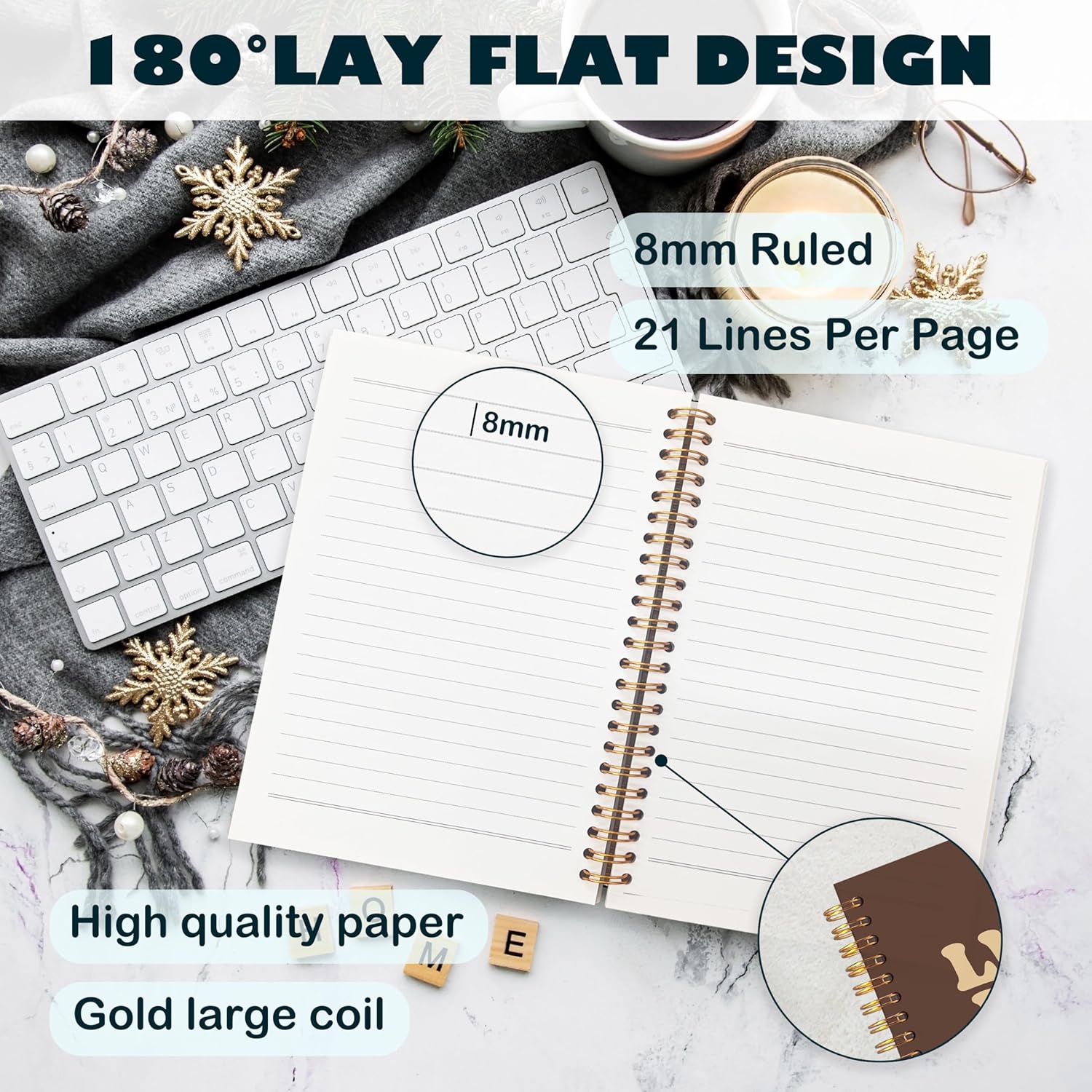 BearCake Christian Journals for Men, Living Proof of a Loving God Christian Notebook, Bible Notebooks for Note Taking, Bible Journaling Notebook, Hardcover Spiral Notebook 5.5x8.3 - Image 2