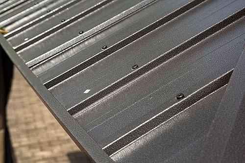 Miniatura 8 de Domi - Cenador de aluminio para exteriores, 12 x 14 pies, techo doble de acero galvanizado con malla para terraza, patio trasero, jardín