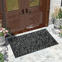 Vista 21 de Yimobra Tapete para puerta de entrada exterior, 29.5 x 17 pulgadas, impermeable, resistente, para puerta delantera, tapete antideslizante resistente