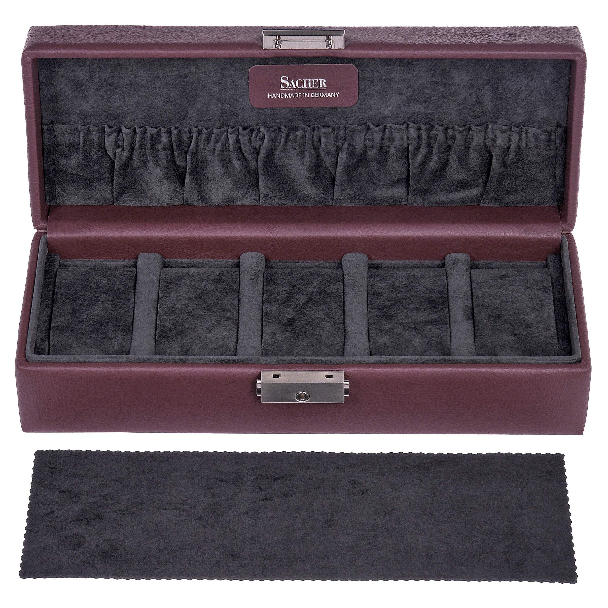SACHER Custodia per 5 orologi cadeluxe/bordeaux (pelle bovina)