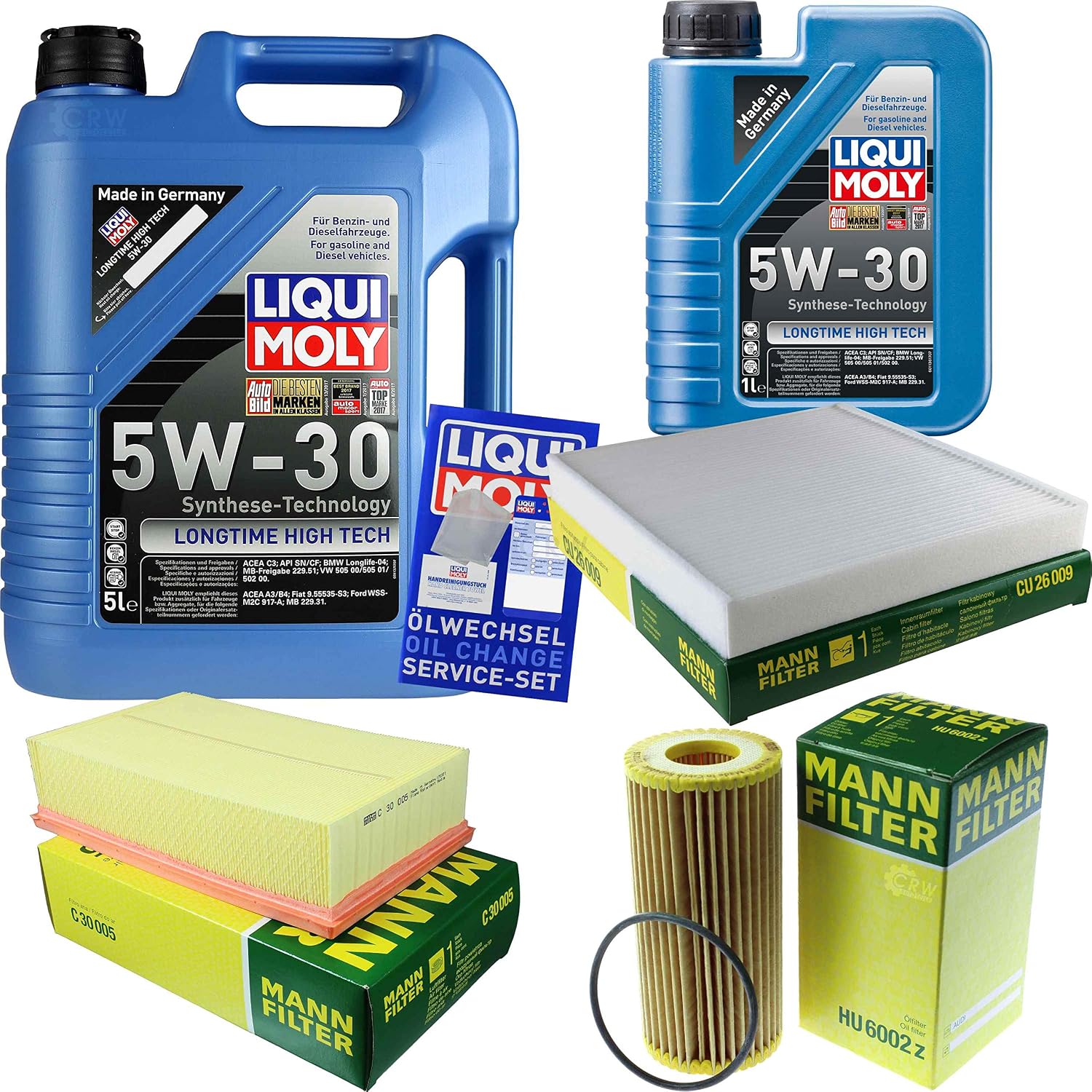 PACCHETTO ISPEZIONE MAHLE 9 L MANNOL 5W-30 Energy Premium per VW