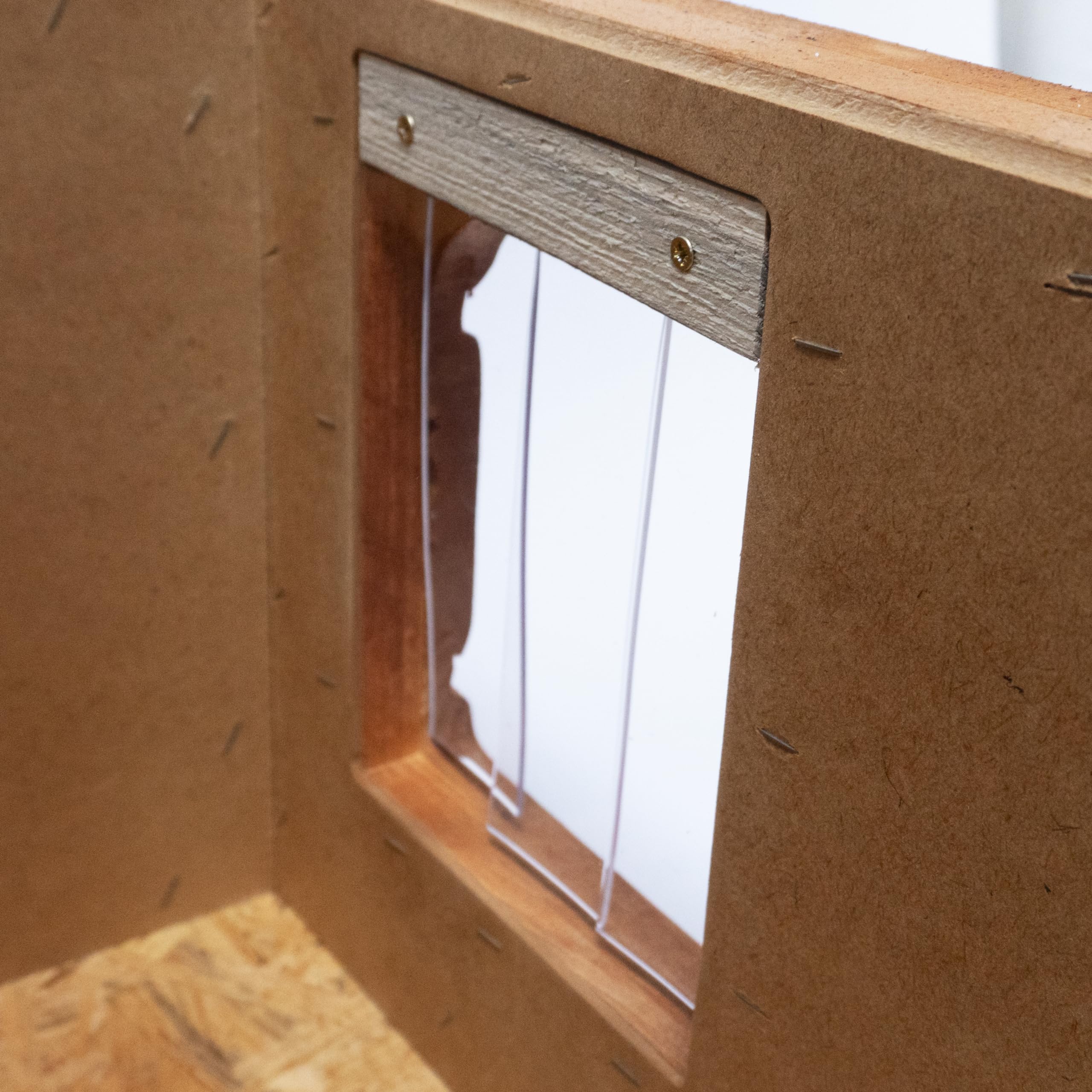 Cuccia per gatti per esterni, resistente all'inverno, isolata, resistente alle intemperie, completamente isolata, in legno di cartone (Tik #E08577)