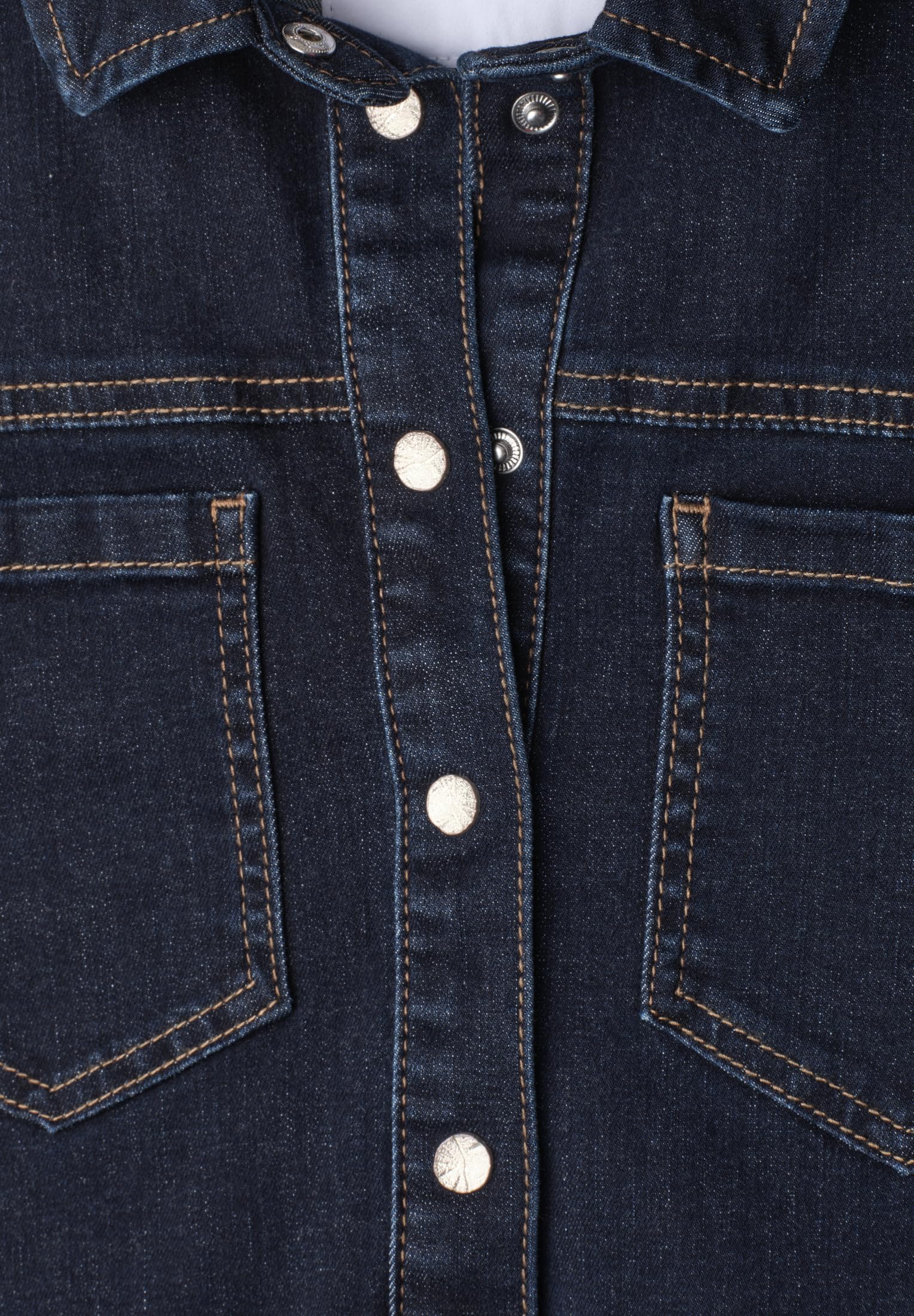 Street One Damen 1409551 Knielanges Denim Kleid mit 3/4-Arm