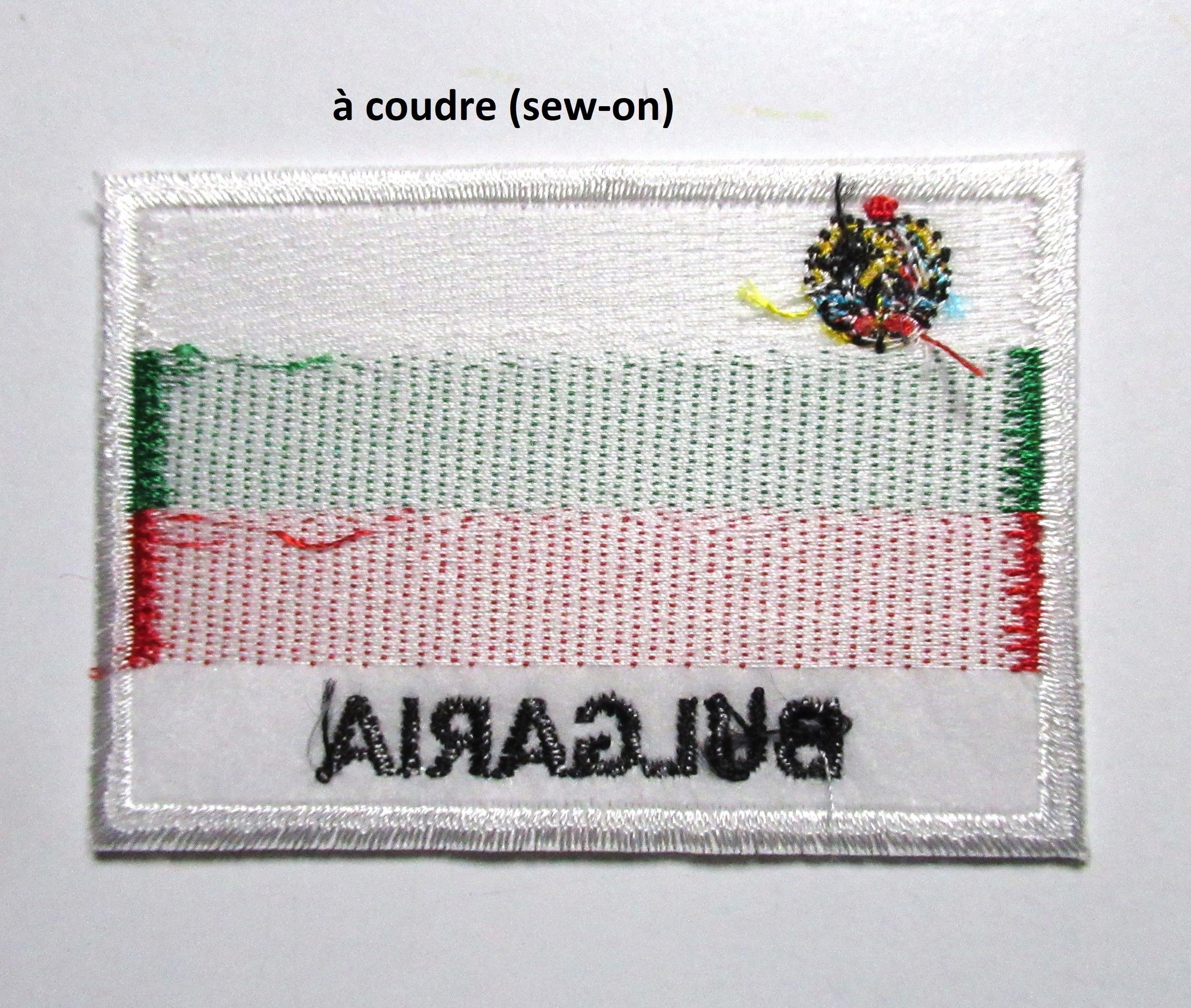 Patch Brodé À Coudre Avec Le Drapeau De La Bulgarie Pour Vêtements
