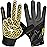 Grip Boost Football Gloves - Peace Stealth 6.0 Boost Plus Sticky Technology - Adult and Youth Football Gloves for Wide Receiver - Men\'s and Boys Sizes (Black/Gold, Youth Large)