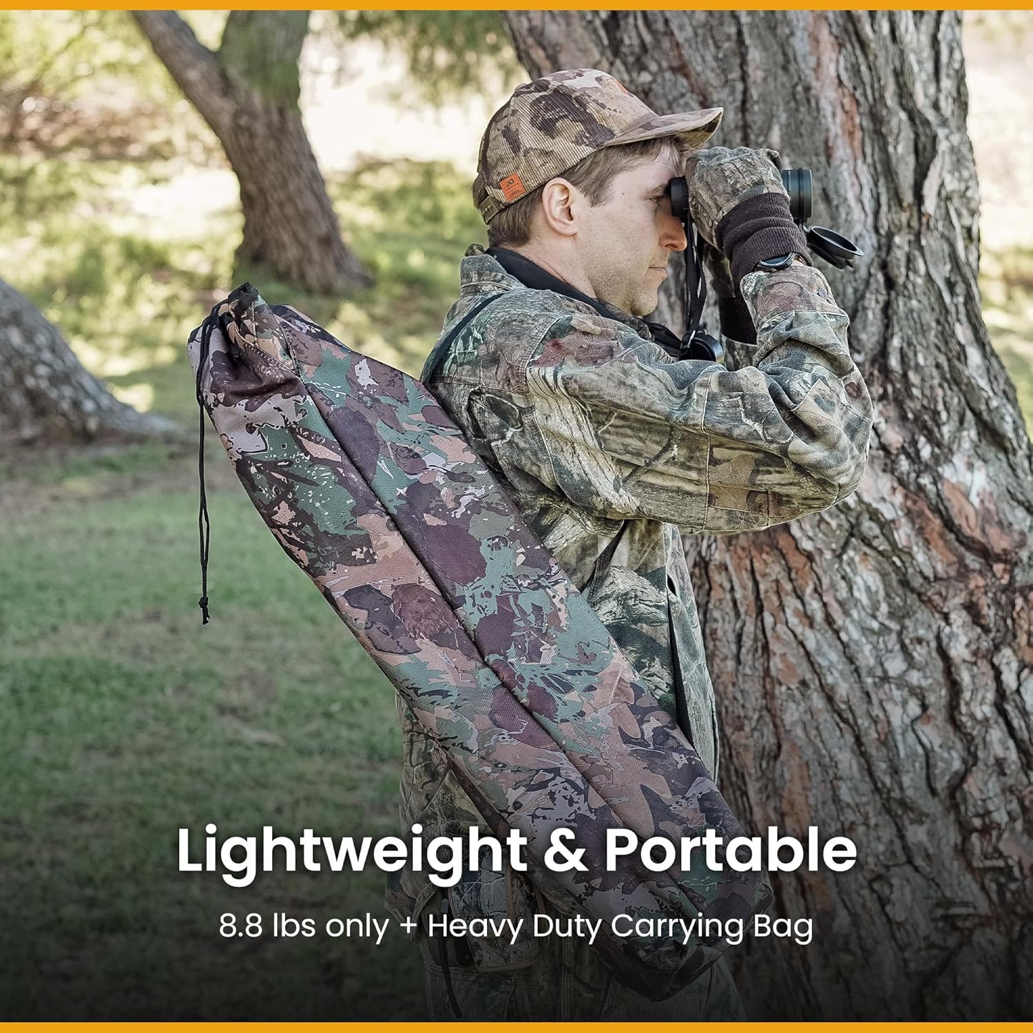 ARROWHEAD OUTDOOR 360° Degree Swivel Hunting Chair w/Armrests, Perfect for Blinds, No Sink Feet, Supports up to 450lbs, Carrying Case, Steel Frame, Fishing, High-Grade 600D Canvas, USA-Based Support,
