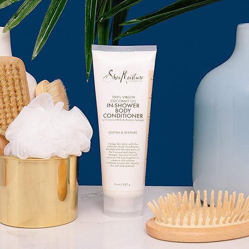 Miniatura 3 de SheaMoisture Acondicionador corporal en ducha con aceite de coco 100% virgen