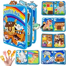 Noah's Ark Toy Busy Book for Toddlers 1-3 - Baptism Gifts for Boys & Girls - Montessori Toys for 1 Year Old,Learning Educational Sensory Activity Book,Birthday Toddlers Gifts for Travel Airplane