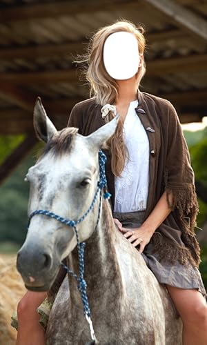 Mulher Com Cavalo Foto Editor