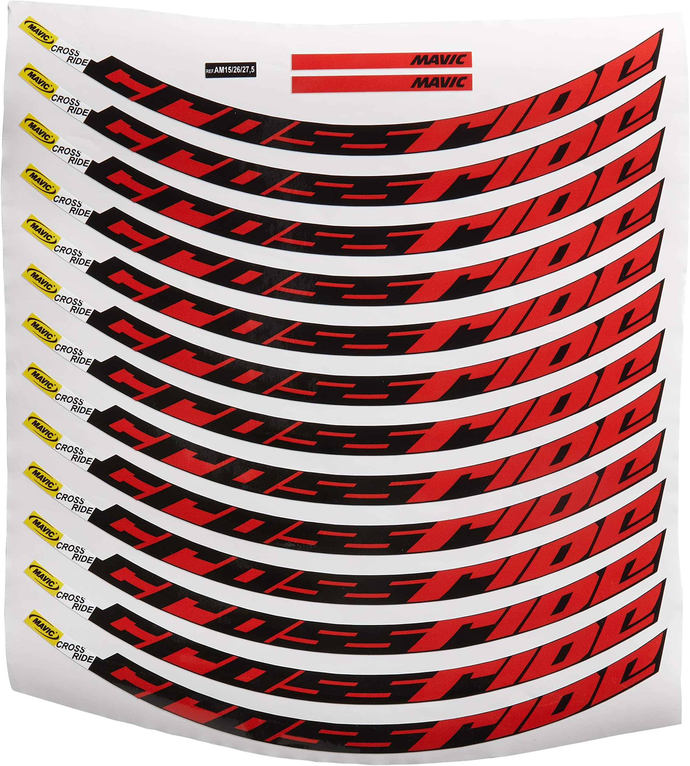 Ecoshirt LX-NENJ-C677 Stickers Rim Mavic Crossride 27.5 Inches Am15 B Adesivi Decal Sticker Aufkleber MTB Stickers Bike, Red 27.5 Inches