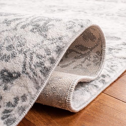 Miniatura 6 de MARTHA STEWART x Safavieh MSR0958H - Alfombra de 8 x 10 pies, color carbón y marfil, no desprende pelusa, para entrada, sala de estar, comedor,