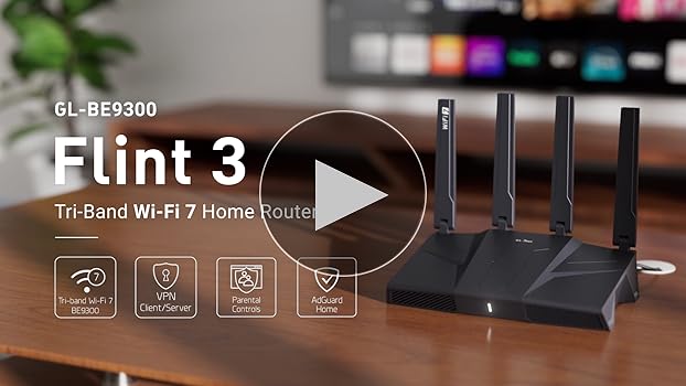 Amazon.com: GL.iNet GL-BE9300 (Flint 3) Tri-Band WiFi 7
