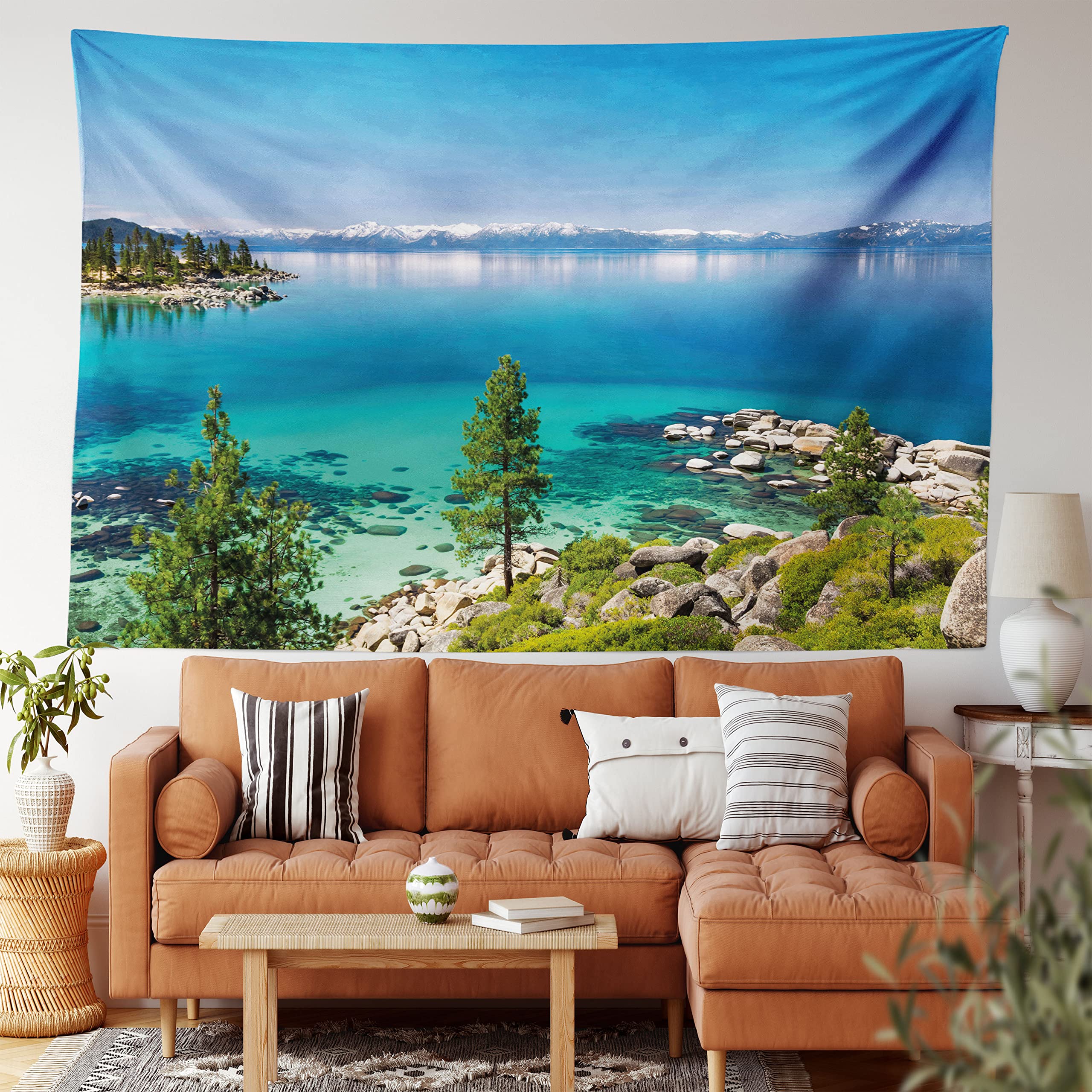 ABAKUHAUS Oceaan Wandtapijt, Caribbean Ontspannende Tropic, Stoffen