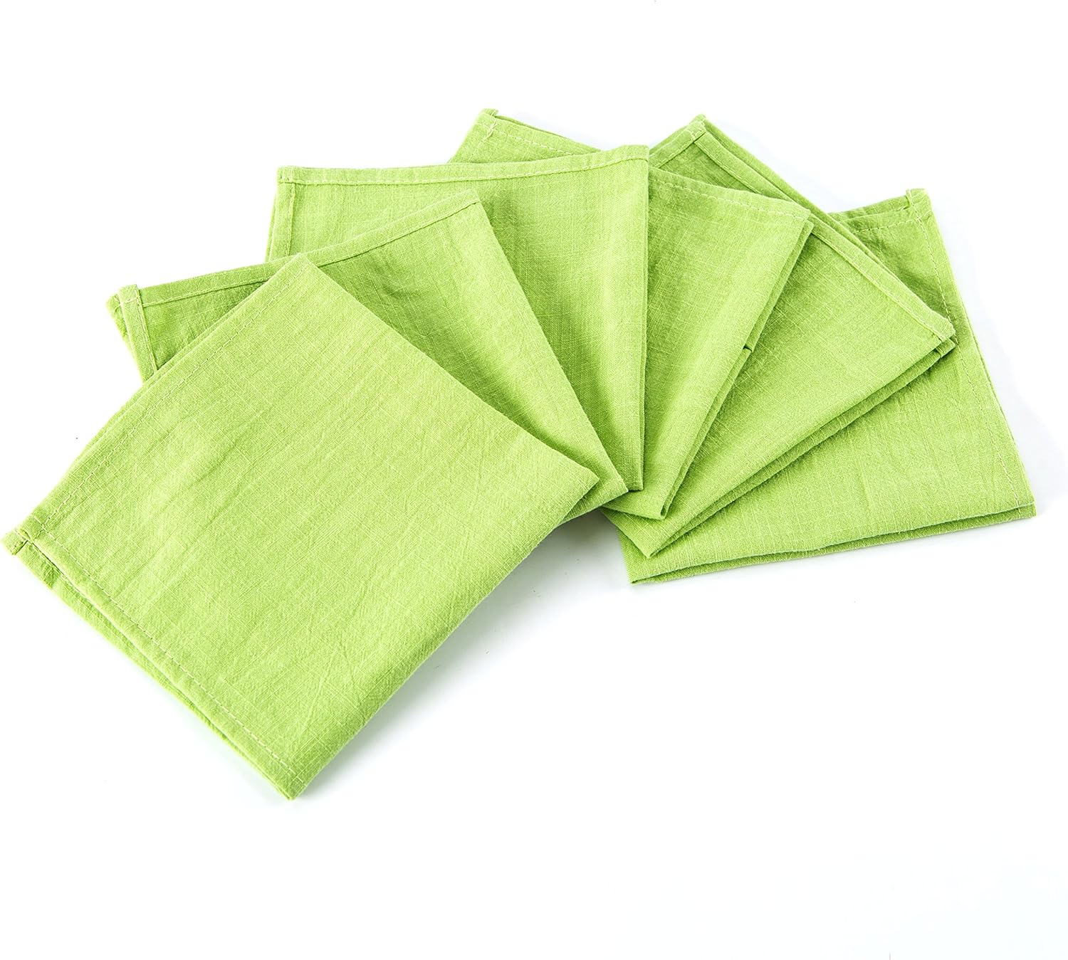 Cotton Napkin Set of 6, Natural Cotton Cloth Napkins Jean Blue, Wedding Napkins