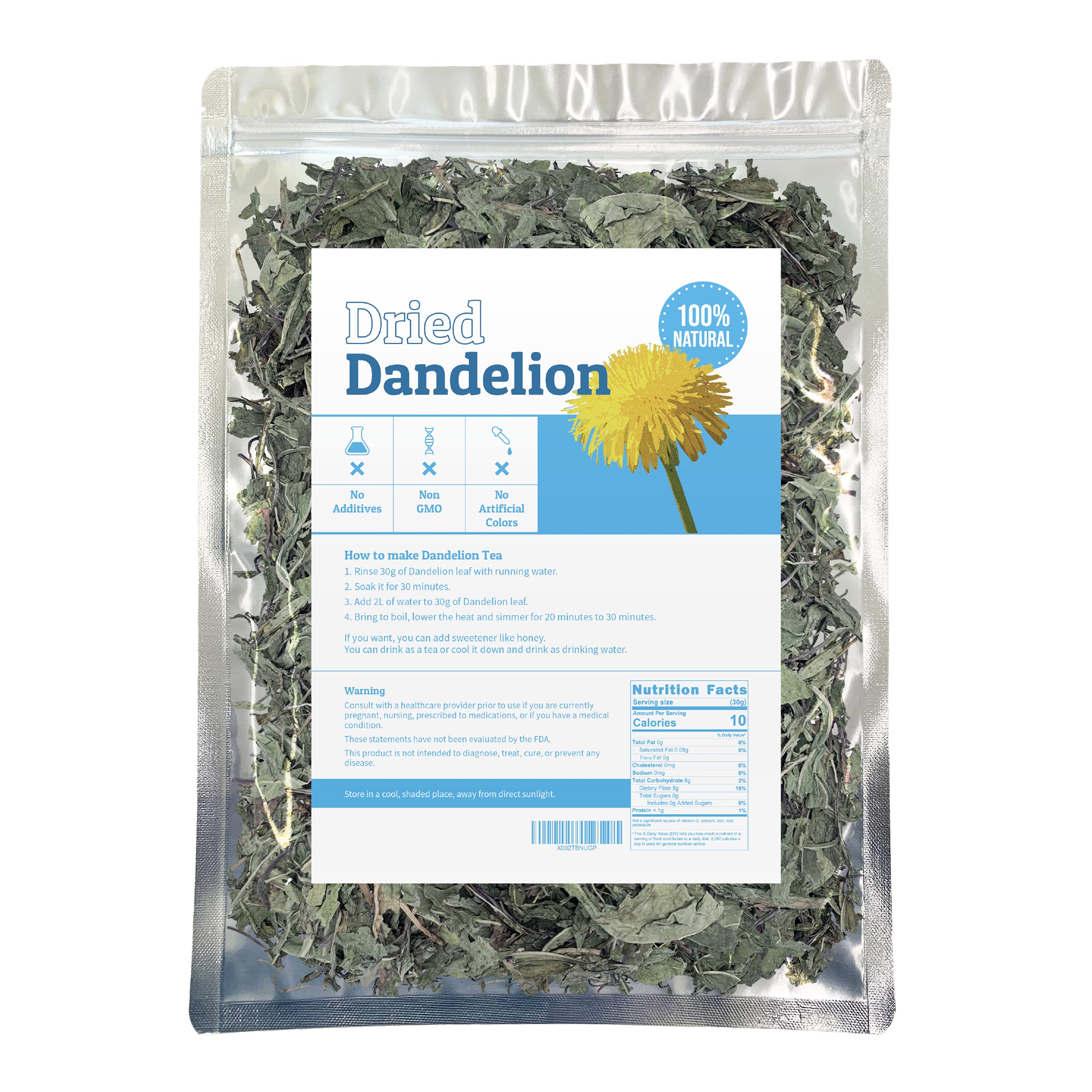 Farmer Queen (7.05oz) Premium Dandelion(Taraxacum platycarpum) / Medicinal Herb (Loose Leaves)