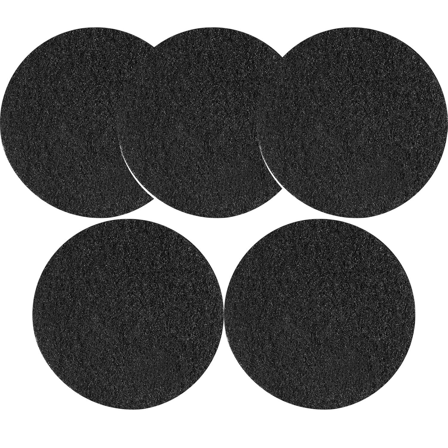 437.071 Floor Scrubber Pads, 12" Diameter Black – Commercial Floor Scrubber Pads for Oreck ORB550MC Orbiter Floor Machine (5, Black, 12 in)