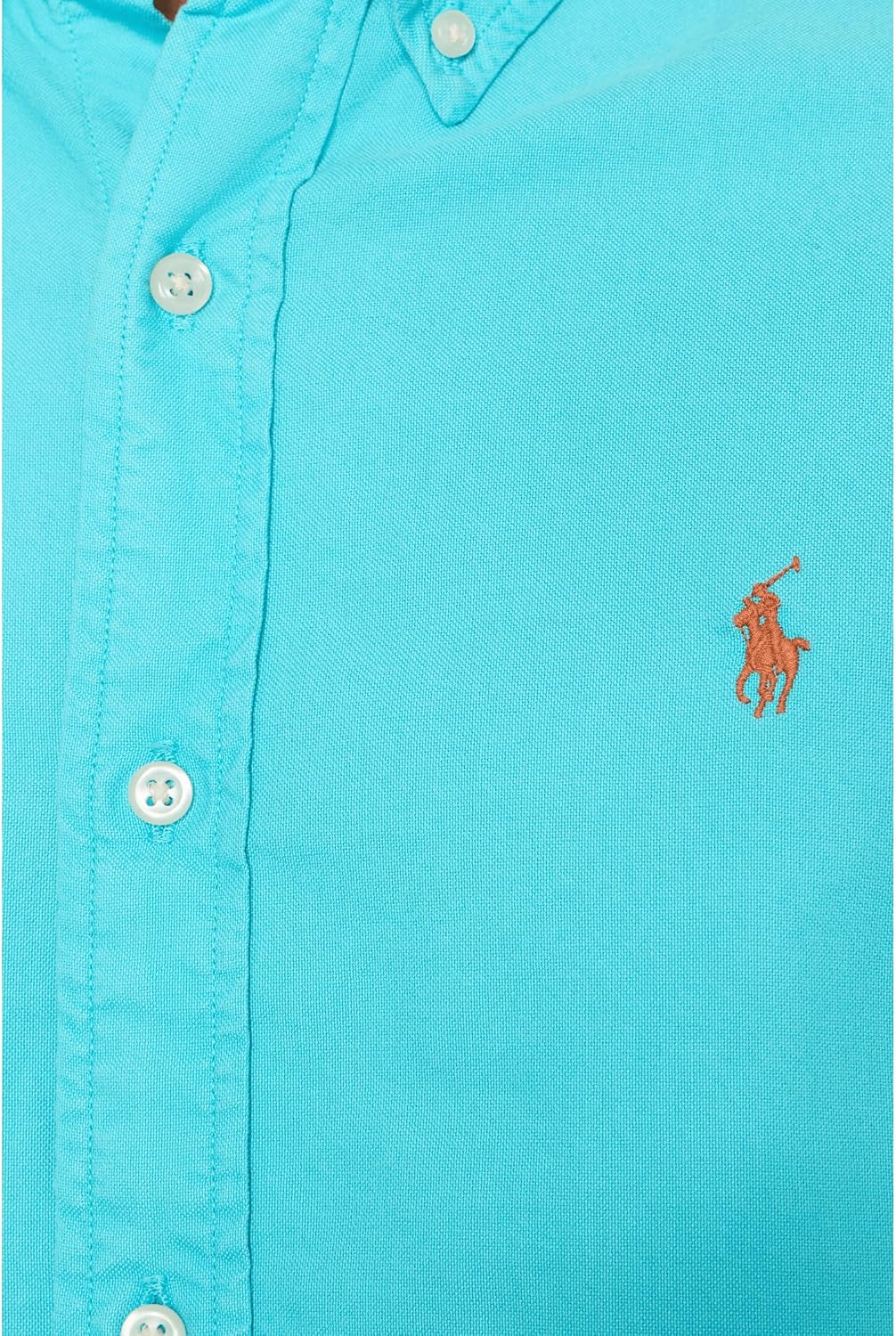 POLO RALPH LAUREN, Men's, Classic Fit Long Sleeve Garment Dyed Oxford Shirt, Perfect Turquoise, XX-Large