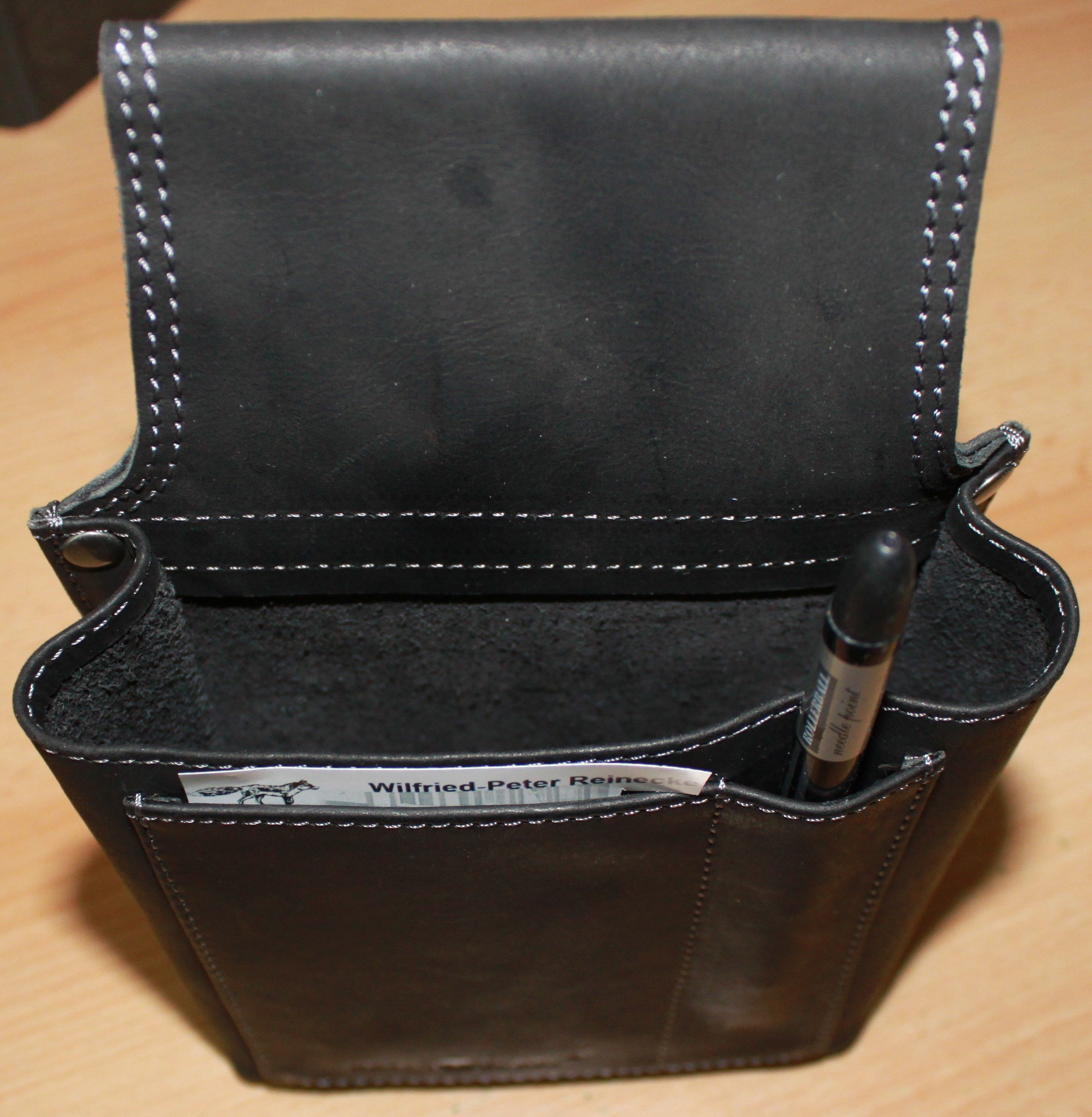 Kellnerbörse/Kellnertasche PROFI Taxi Set 2tlg. 1 G785-BL/86A-BL-20-black LUXUS Leder Greenburry