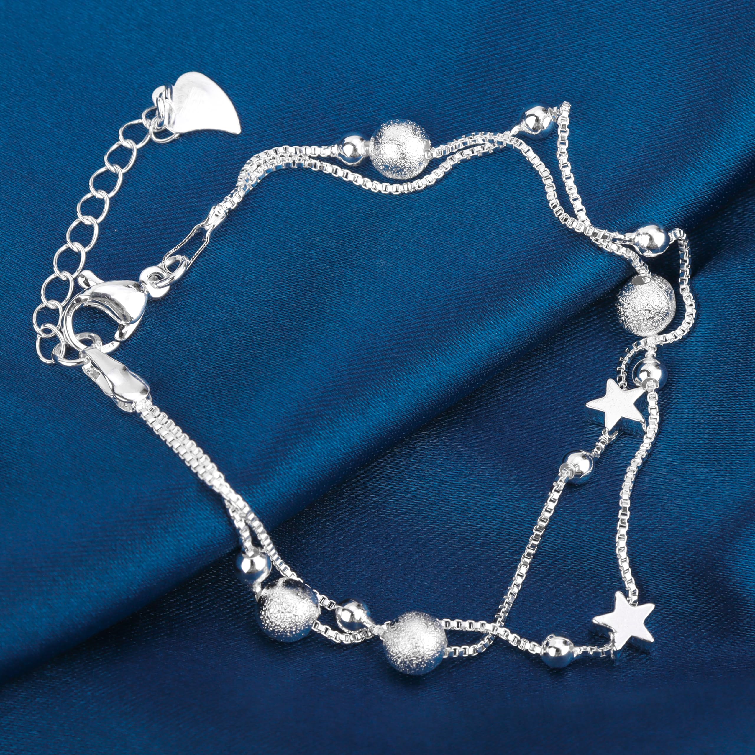 Rebundex Pulsera Plata Regalos Originales para Mujer Pulseras Regalos para Mujer Cumpleaños Navidad Día de San Valentín Madre Mama Amiga Novia