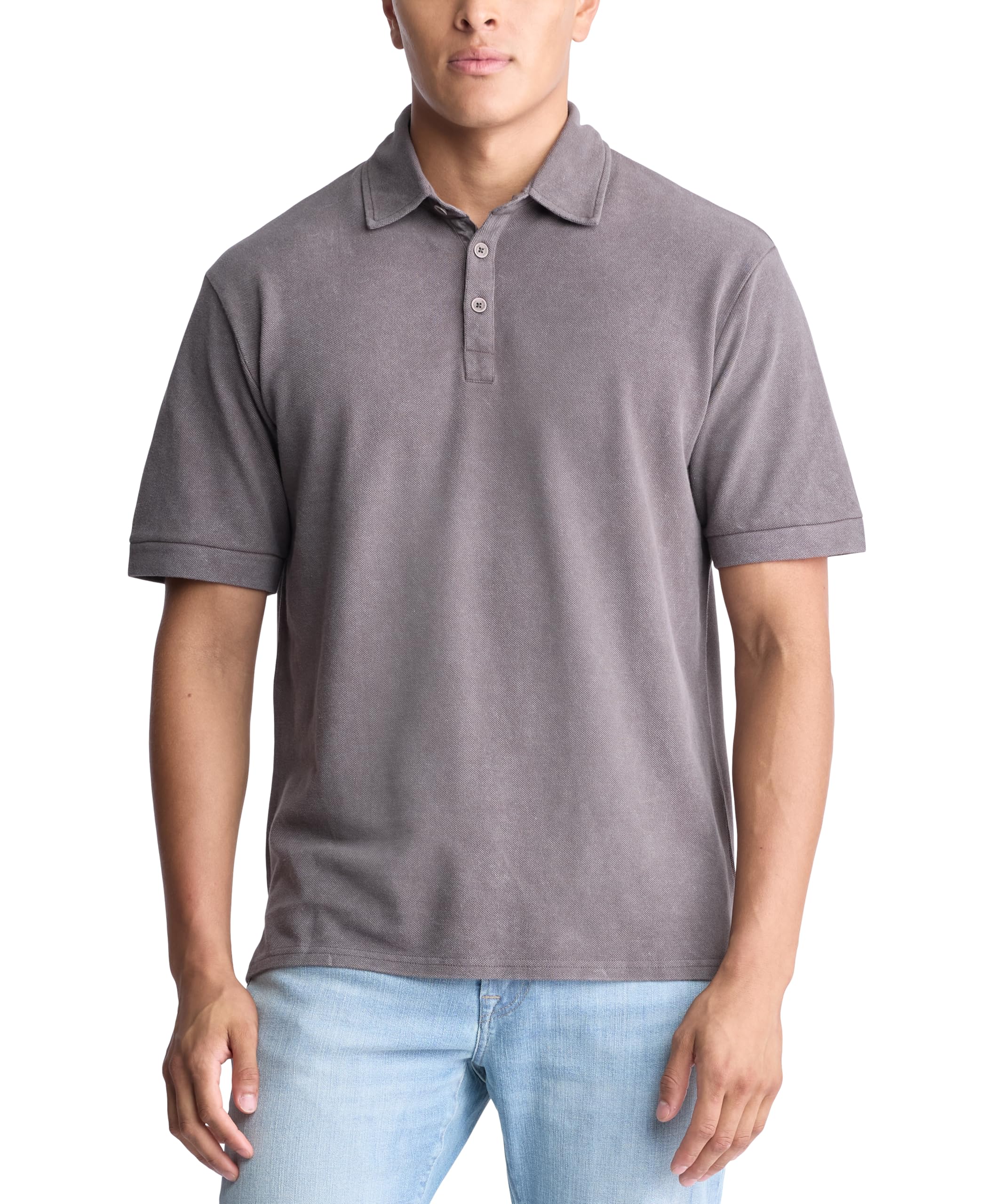 Buffalo David Bitton Men's Short Sleeve Light Weight Pique Polo