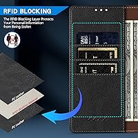 Vista 2 de ZZXX Funda tipo cartera para Samsung Galaxy A54 5G con bloqueo RFID, ranura para tarjetas, función atril, cierre magnético, funda protectora