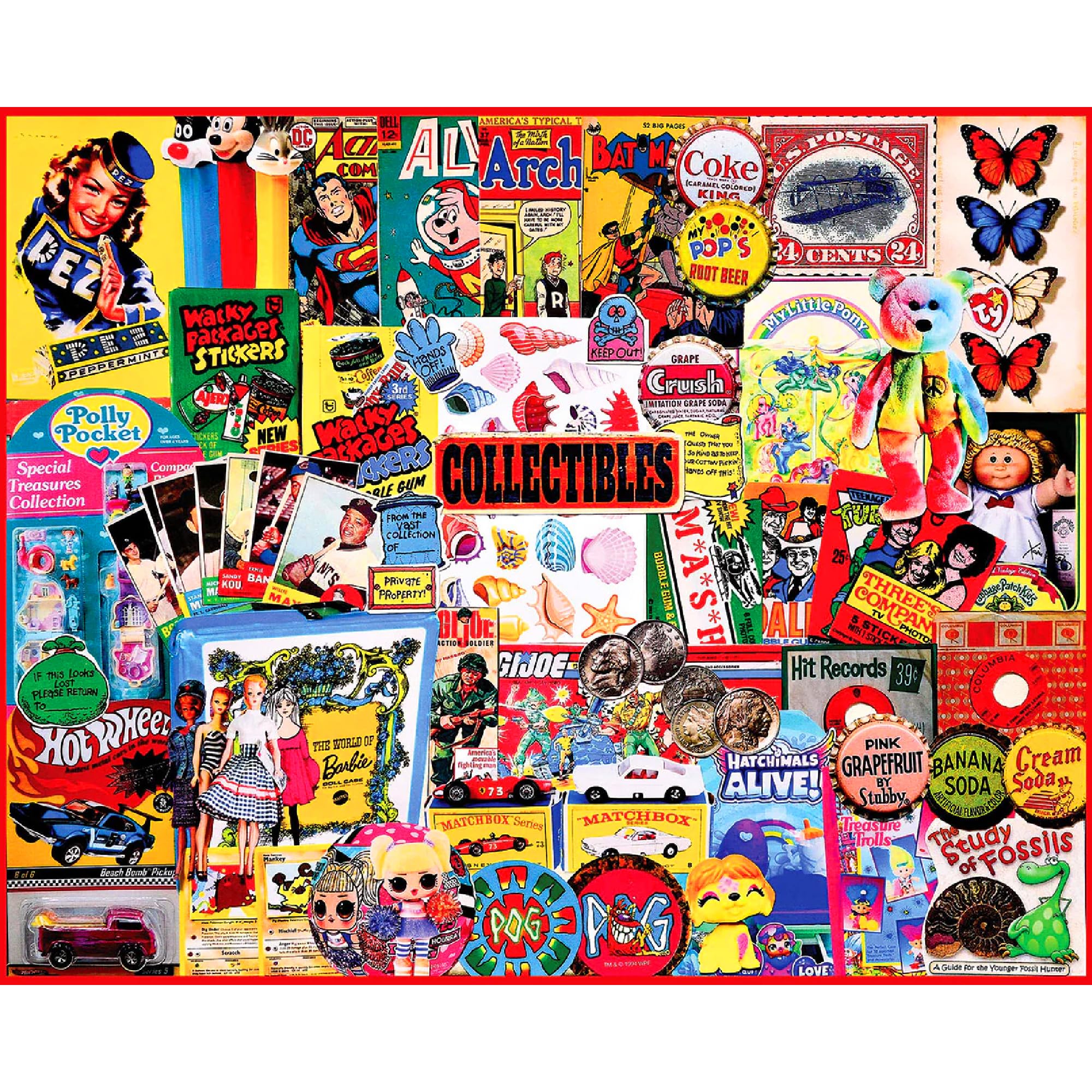 White Mountain 1000 Piece Jigsaw Puzzle, Things Kids Collect