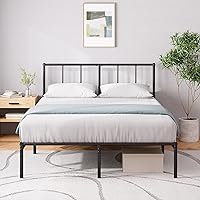 Zinus Justin Rete Matrimoniale 160x190 cm con Testiera in Metallo