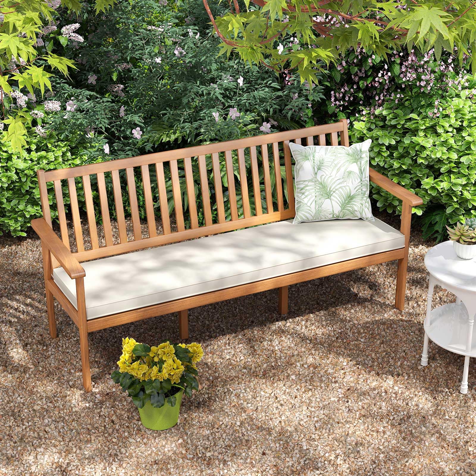 Patio Bench Barton Wood Weather-Resistant 2-Person Outdoor