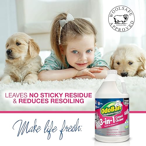 Miniatura 4 de OdoBan Limpiador de alfombras 3 en 1, juego de 2, 1 galón cada uno
