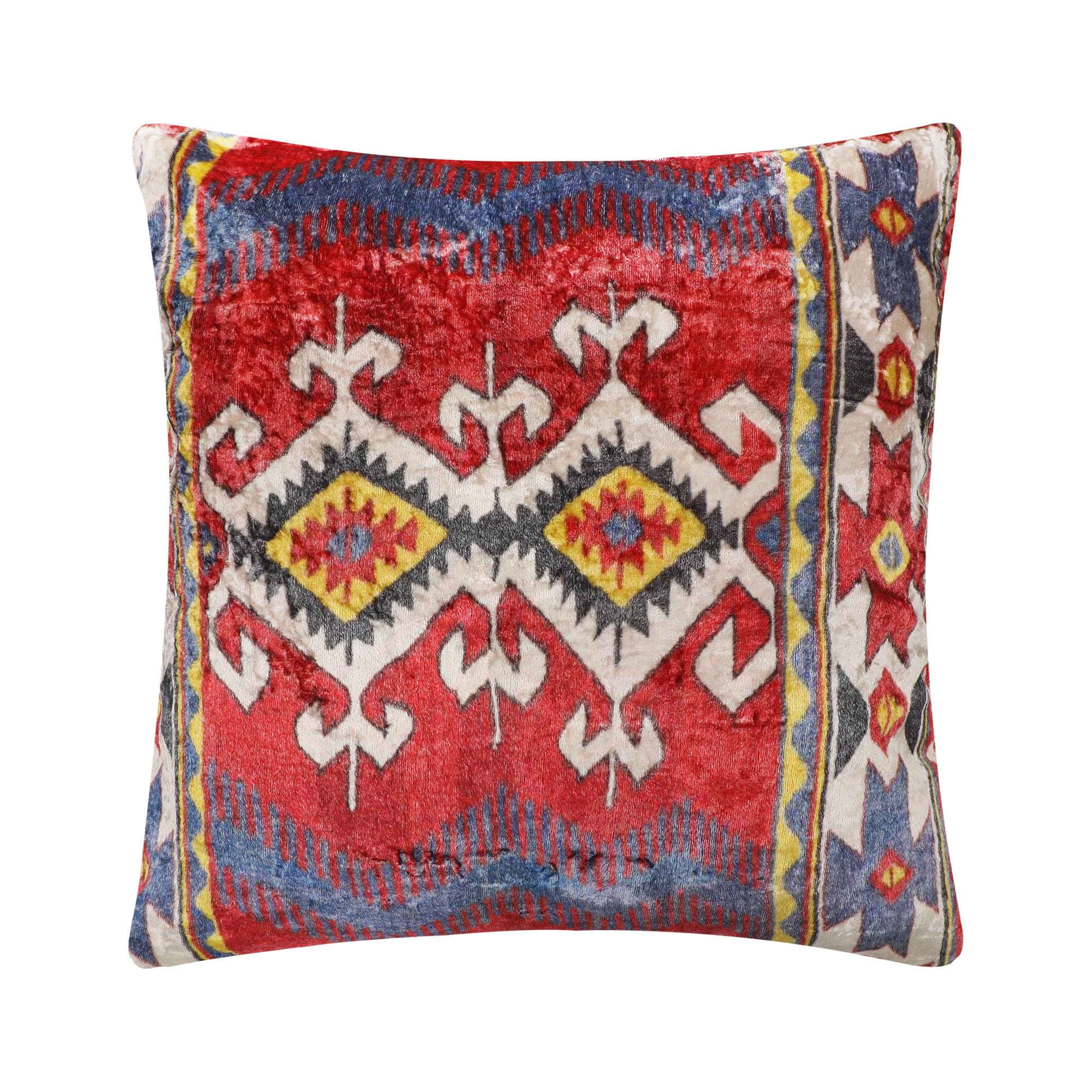 EH Pure Velvet Multicolor Beautiful Turkish Prints 18X18 Set of 2 Cushion Covers with Zip Enclosure Super Soft (MC 18) (B0CD8CLHTM) Amazon Price History, Amazon Price Tracker