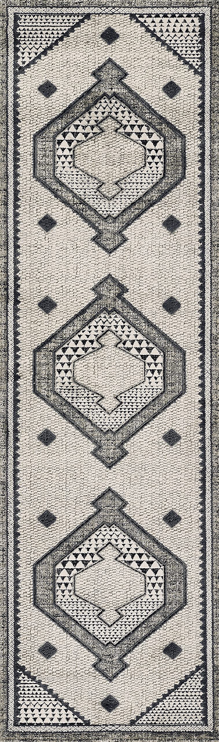 Momeni Noho Polyester Area Rug, Ivory, 2'3