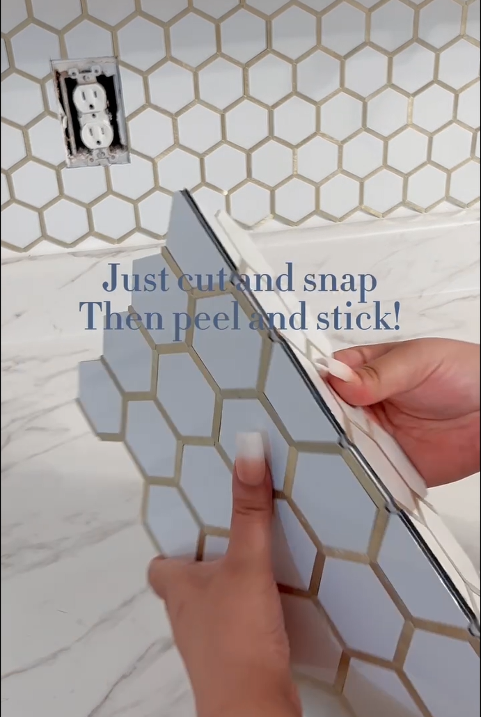 Amazon.com: DICOFUN 10-Sheet Hexagon Peel and Stick