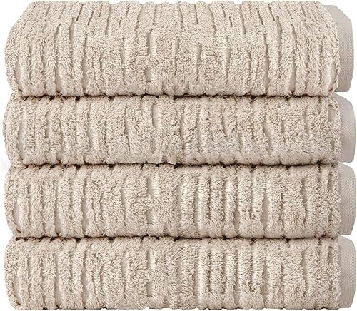 SKL Home Cloud Soft - Juego de Toallas de baño de 4 Piezas, Color Avena