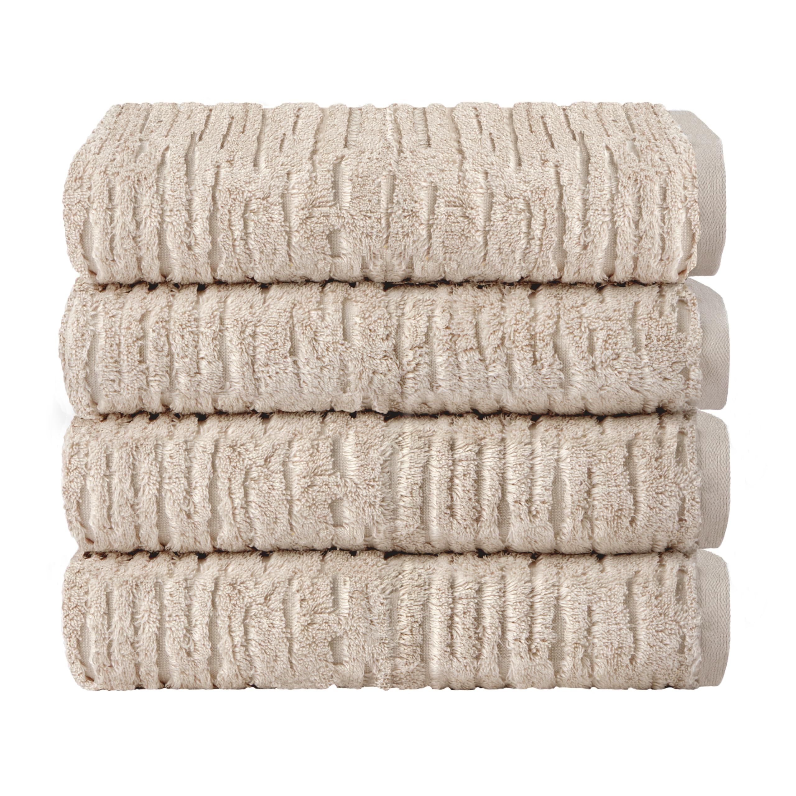 SKL Home Cloud Soft 4-teiliges Badetuch-Set, Haferflocken