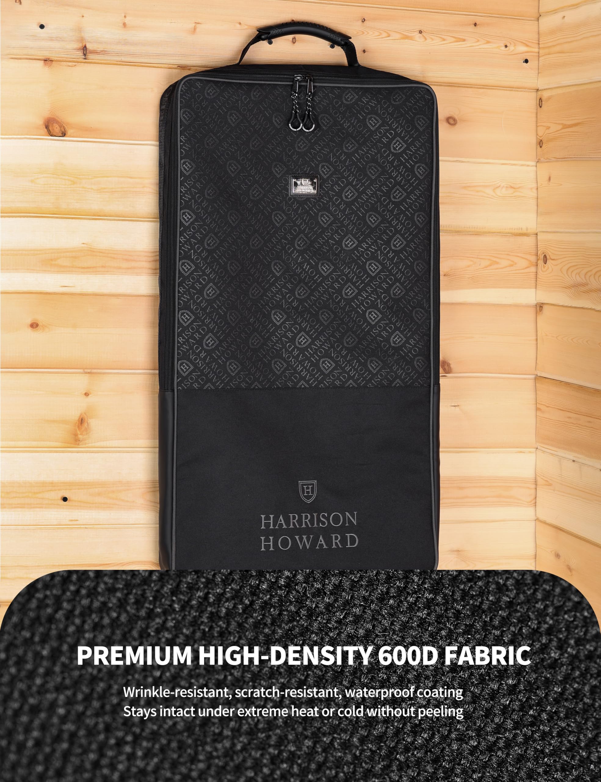 Harrison Howard Bolsa de brida impermeable para caballos con estante de 3 puntas, tela resistente, bolsa de transporte para caballo, color negro