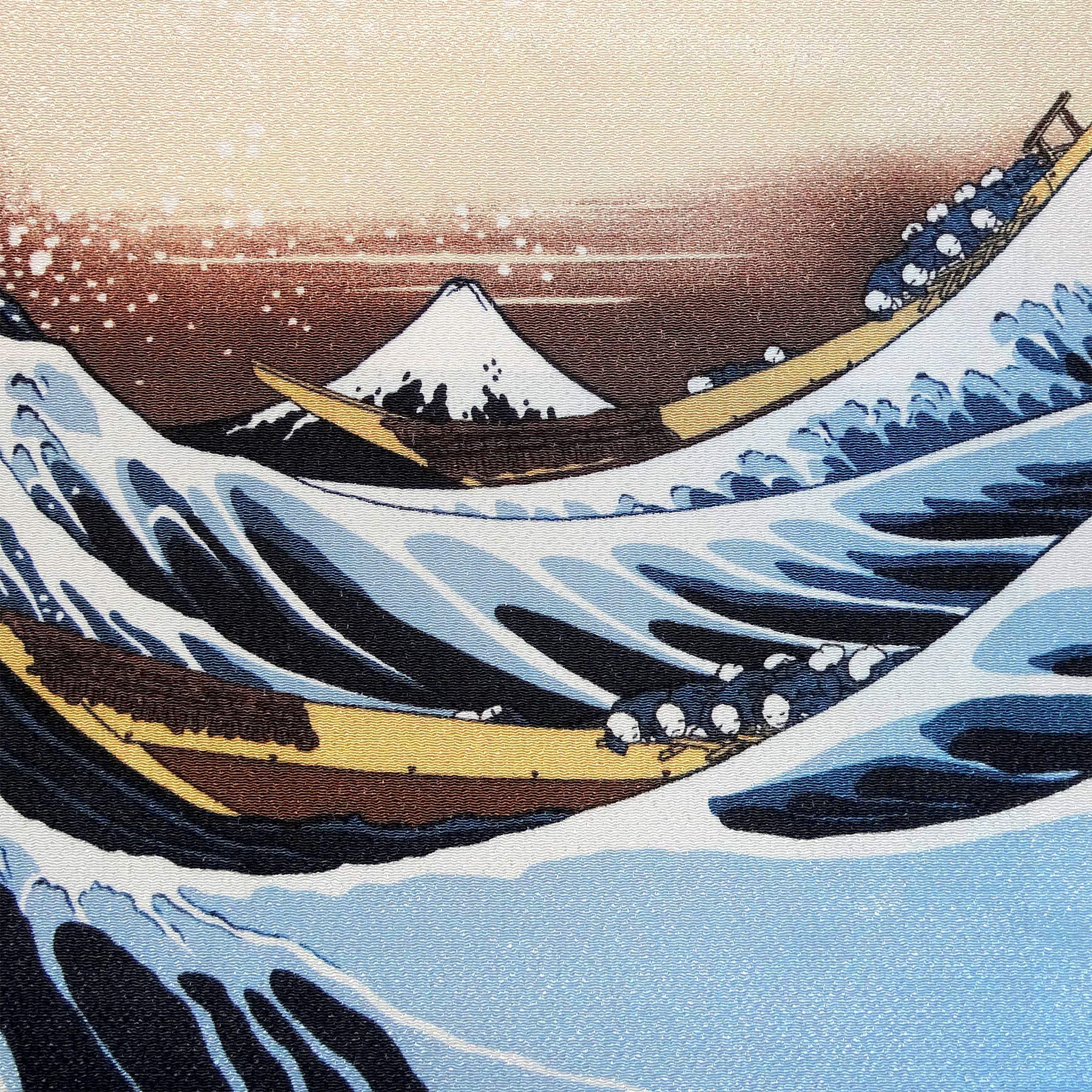 Japonmania - Furoshiki Tissu 68x68 - Grande Vague Hokusaï