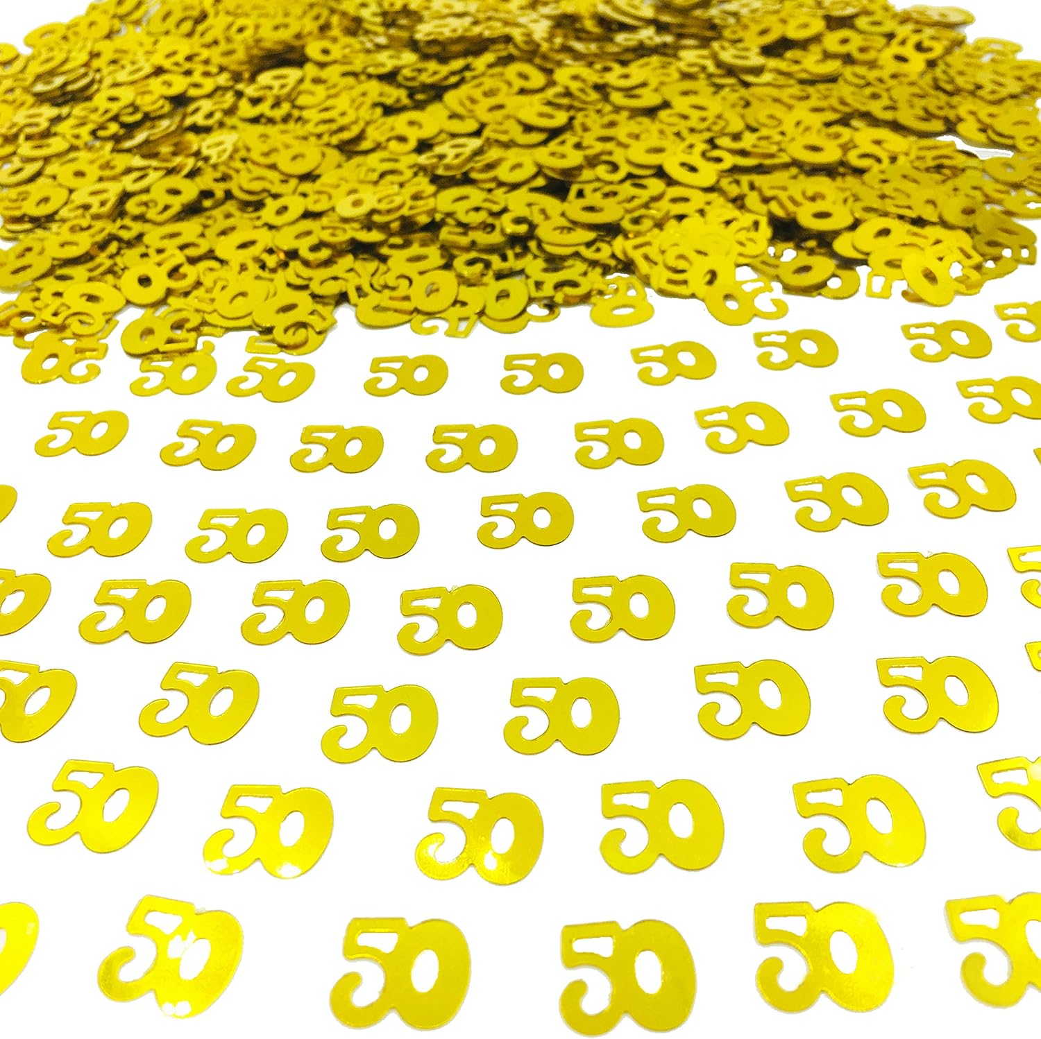 50 Confetti for 50 Birthday Wedding Anniversary Event Party Decoration or DIY-1.5 oz (Multi-Color 50)