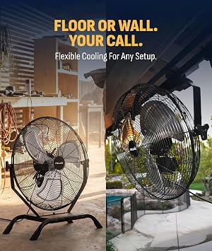 NewAir 20 2-in-1 Floor or Wall Mount Fan, Outdoor Fan for Patios