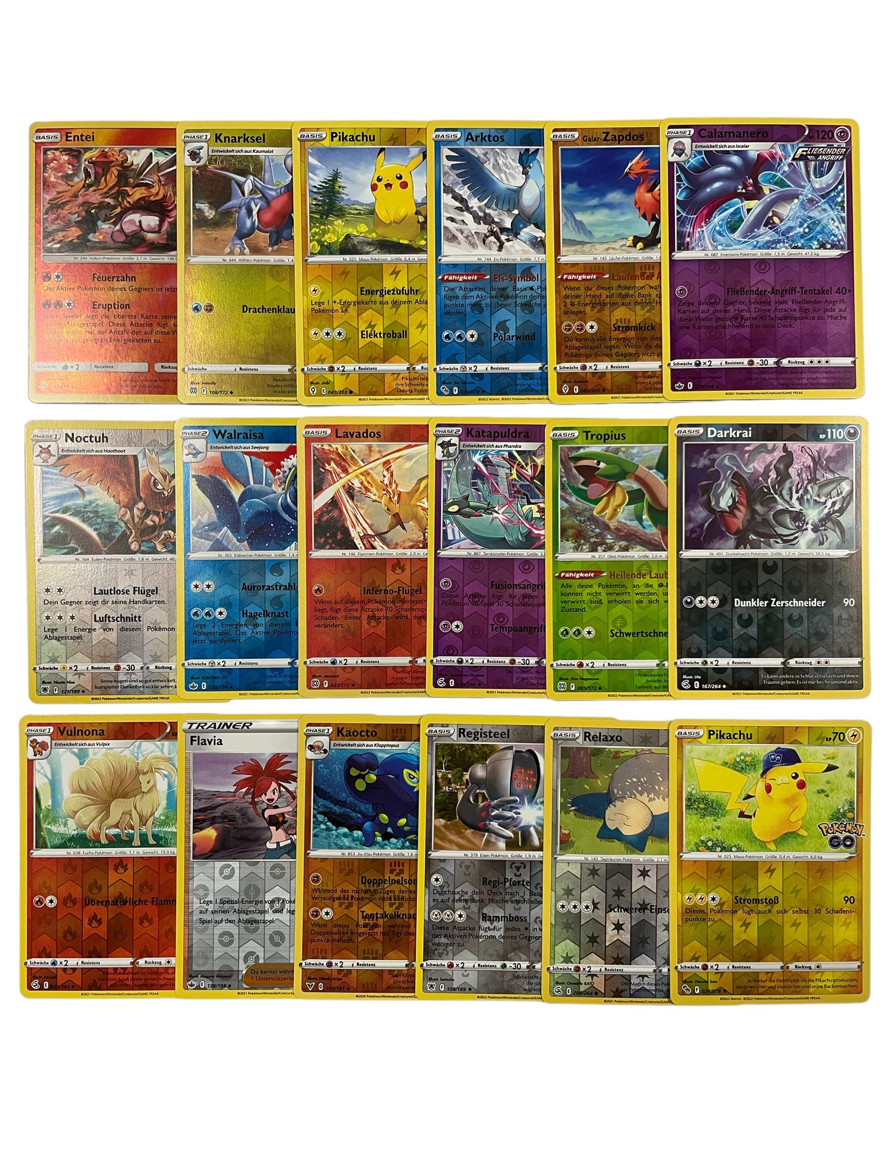 400x Pokémon Karten Deutsch 20 Holo oder Reverse Holo - 330x Common - 50x Energiekarten – Originale Karten aus aktuellen Sets Zufällige Auswahl Sammelkarten + Heartforcards® Versandschutz