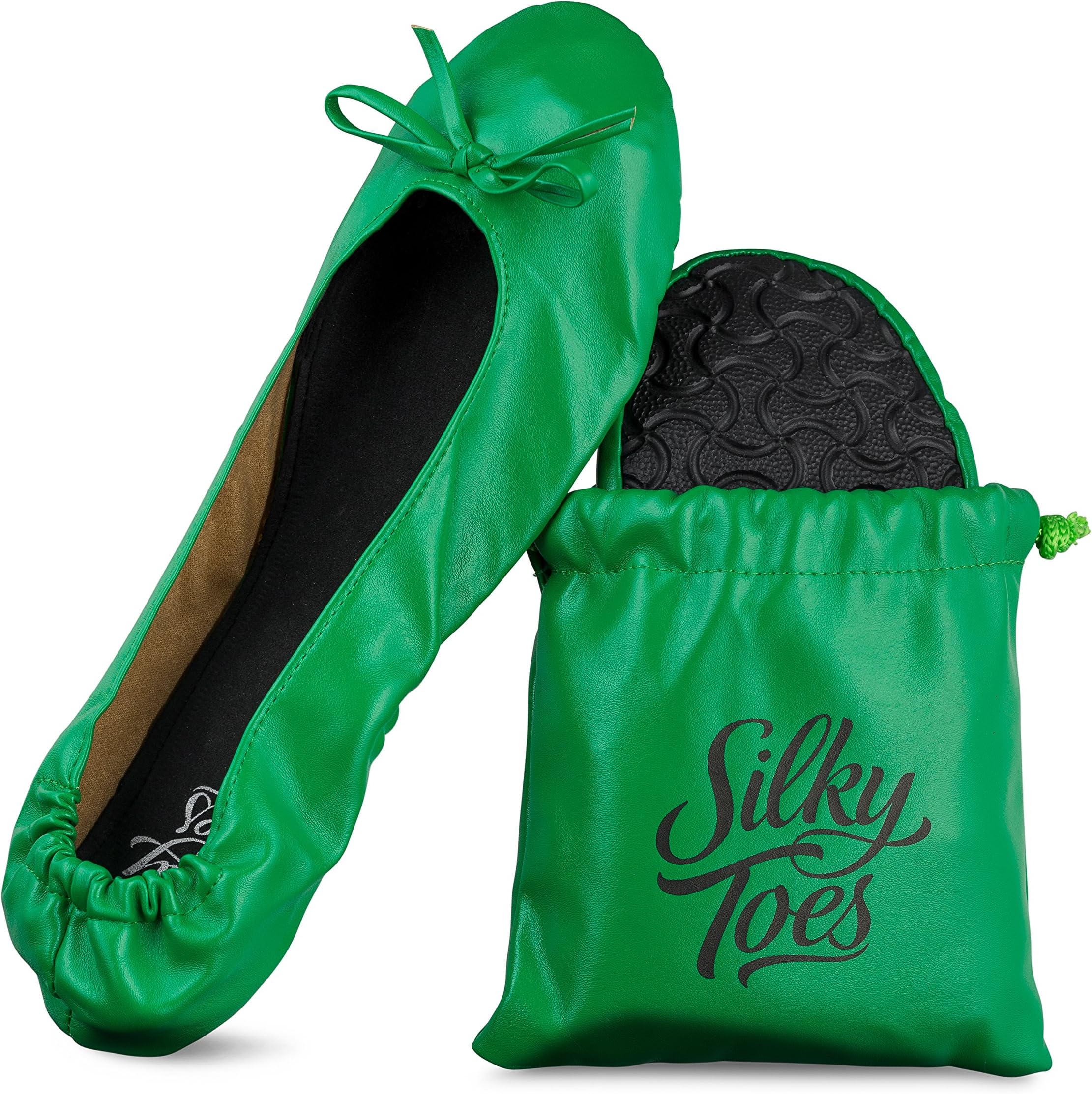 Silky ToesFoldable Flats for Women Purse Ballet Shoes Ballerina Slippers