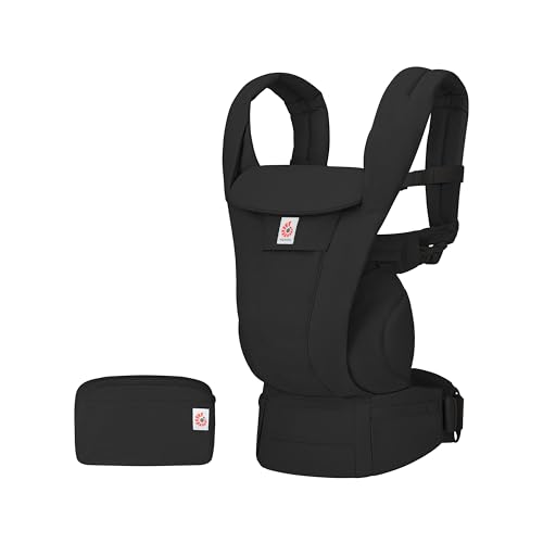 Ergobaby Omni Deluxe All-in-One Baby Carrier for Newborns from Birth up to 20kg, Ergonomic 4-Position Cotton Baby Carrier Back Carrier Travel System, Onyx Black option