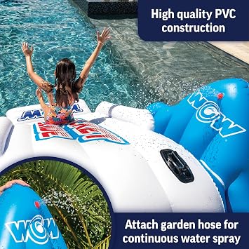 Wow Sports Rocket Inflatable Backyard Water Slide - Built-in Sprayer