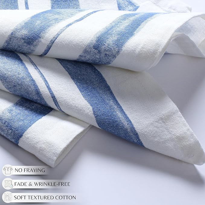 Ramanta Home Servilletas de Tela Azul 18x18 Pulgadas Set de 4 miniatura 4
